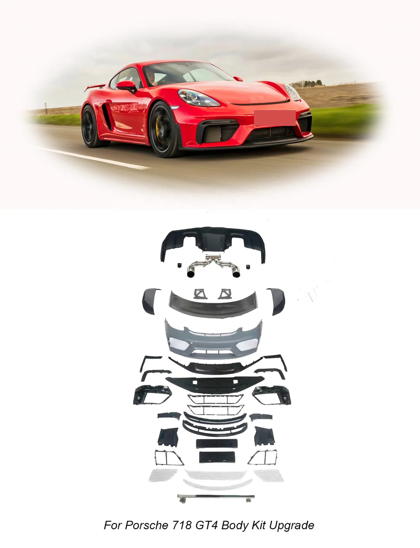 STLF GT4 Style Body Kit for Porsches Boxster Cayman 2016-2024 982 718 Exterior Upgrade