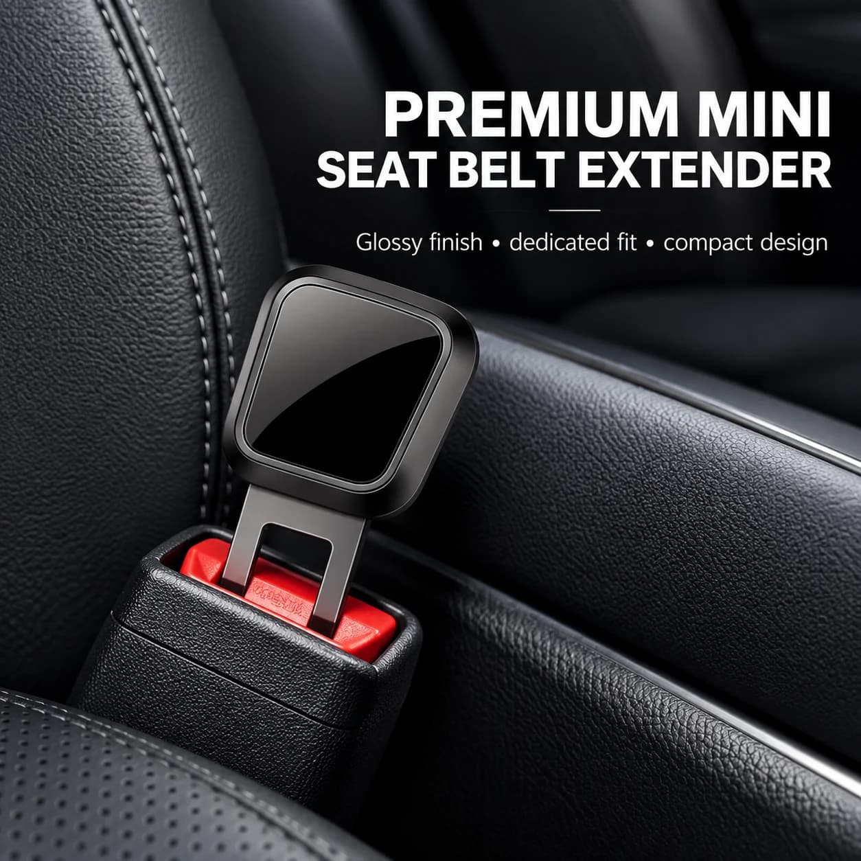 2PCS Car Seat Belt Clip Extender Safety Buckle Plug Insert Socket Extension Lock Adapter Universal Automotive Interior Accessory