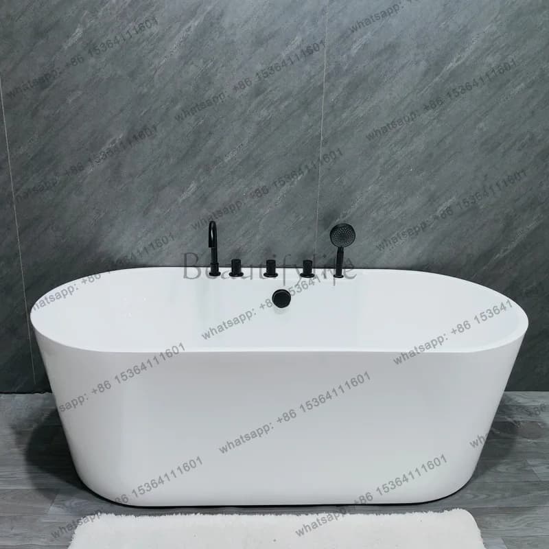 Thin-edged Japanese-style acrylic bathtub Adult household bathtub Small apartment Detached