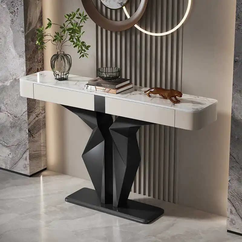 Movable Anti Slip Console Table Spa Salon Grade Entryway Table European Reinforced Tavolo Ingresso Living Room Furniture