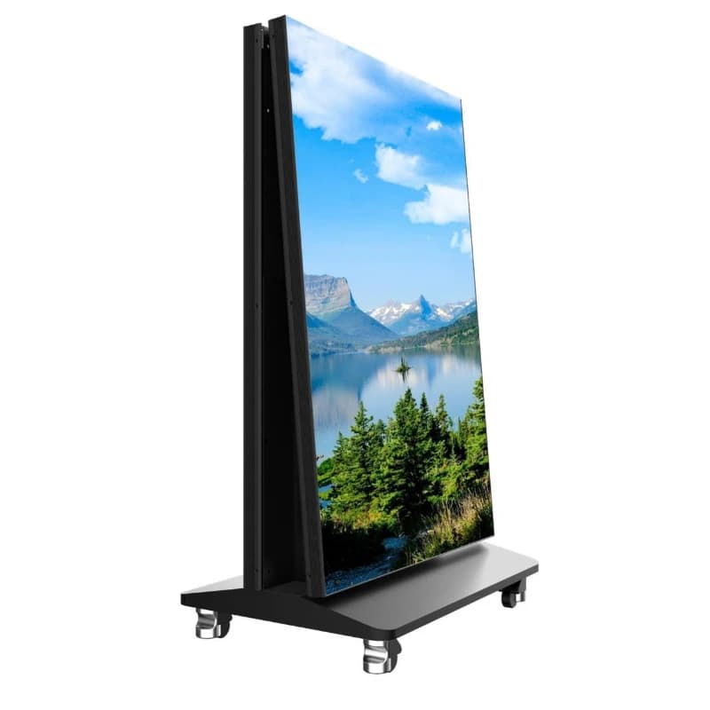 LED full-color poster screen advertising machine gob display folding advertising machine seamless splicing mobile large screen