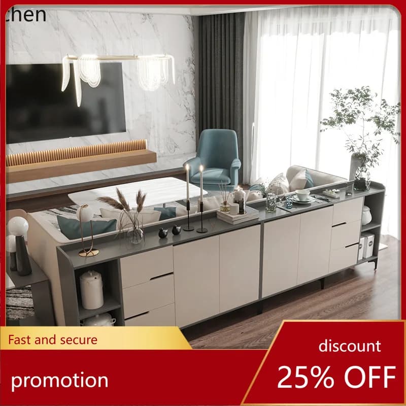 ZML Backrest Cabinet Living Room Partition Cabinet Backrest Long Table Sideboard