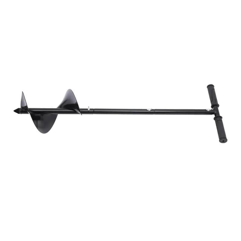 for Efficient Soil and Ice Drilling,Eco-Friendly,Compact and Portable Hand Drill Auger Post Hole Digger,33'' Height,Spiral Blade