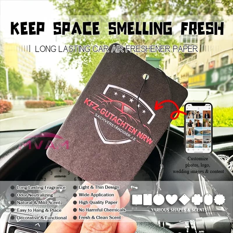 30pcs Custom Logo Long-Lasting Aroma Tablet Scented Card for Car And Home Fragrance Souvenir Gift
