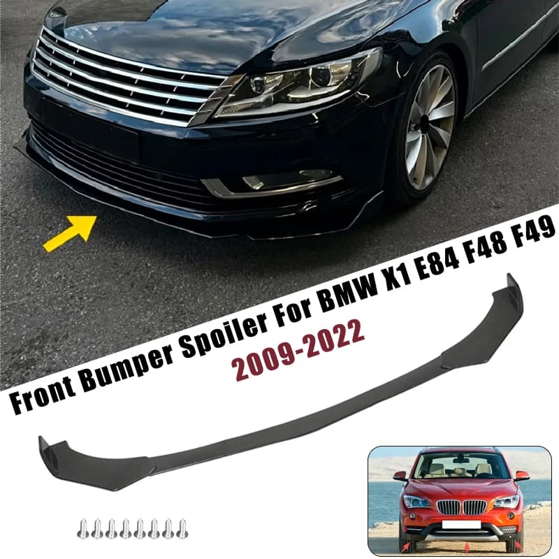 Sport Front Bumper Splitter Spoiler Lip For BMW X1 E84 F48 F49 2009-2022 5Pcs Adjustable Sectional Car Exterior Tuning Body Kit