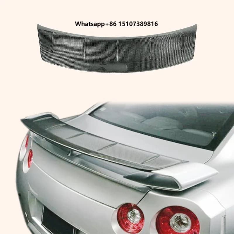 For R35 GTR 08-23 Carbon OEM Spoiler Blade Wald Style Add on Gurney Flap