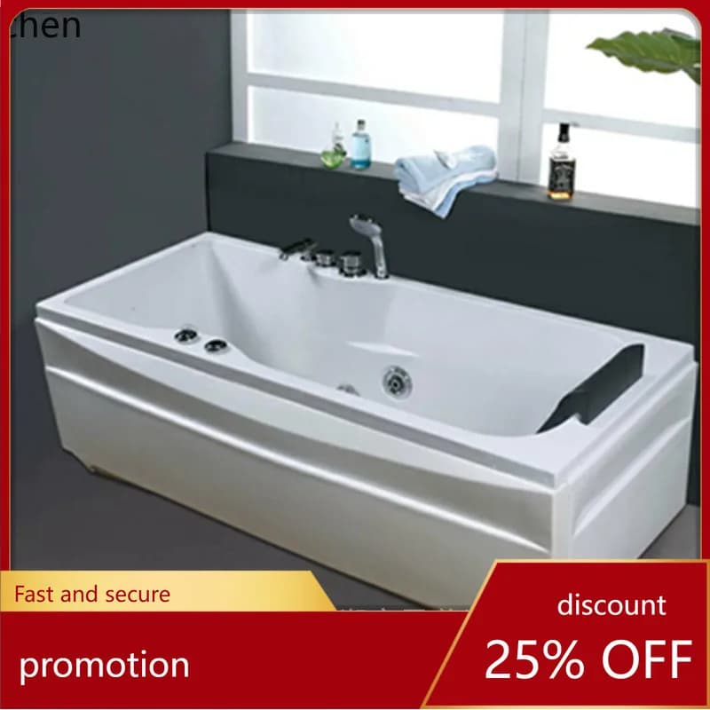 ZML Bathtub Family Hotel Engineering Bathroom Acrylic Bathtub Rectangular High-end