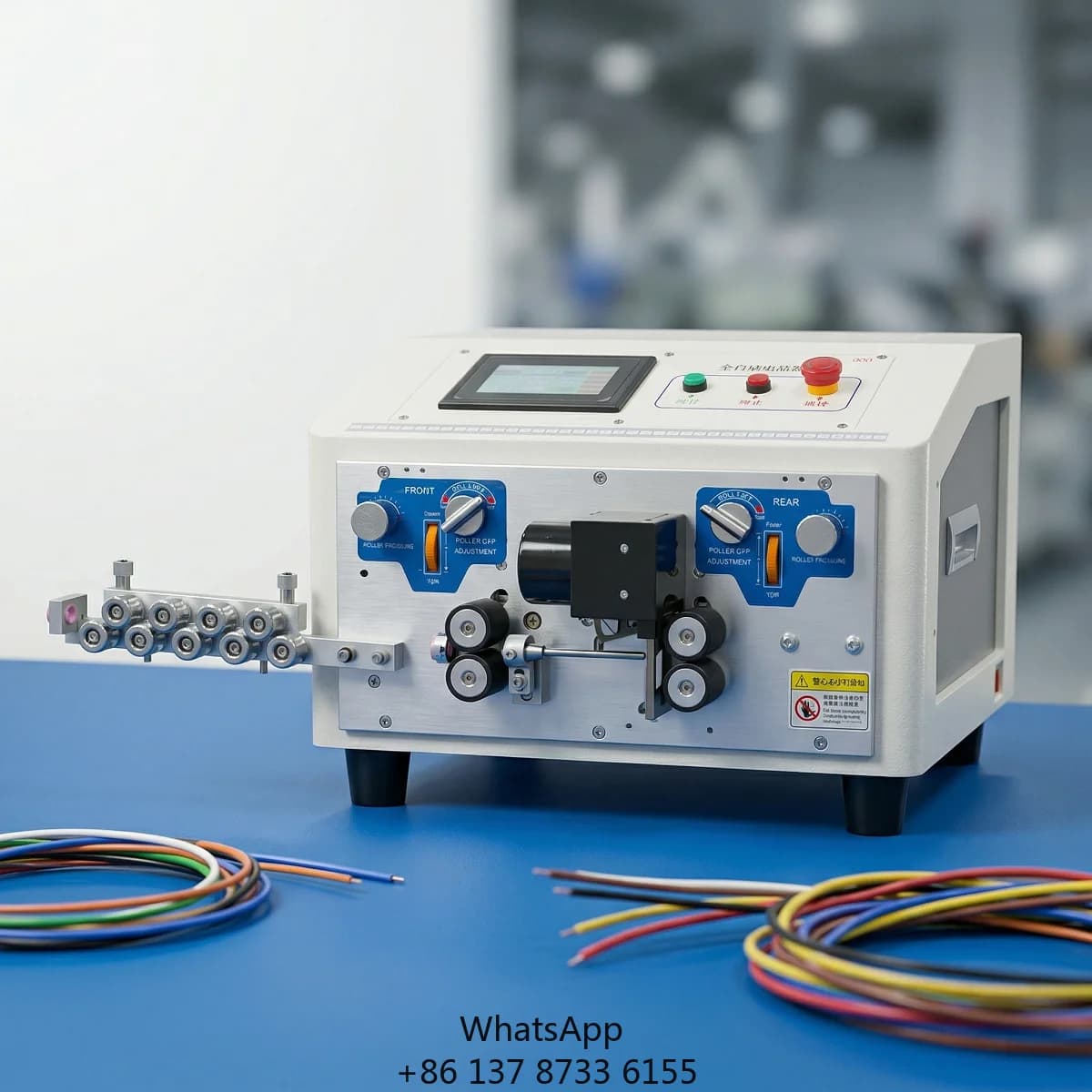 Automatic Wire Cutting Stripping Machine 0.1-6mm2 AWG10-30 Computerized Cable Stripper 16 Sections Mid-strip Function 3Q SQ--805