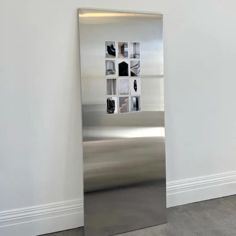 Magnetic Stainless Steel Art Print Minimalist Metal Wall Decor Multi-function Photo Display Panel Home Hanging Picture Ornament
