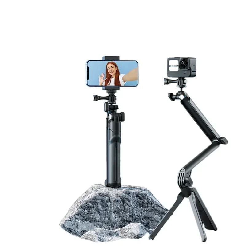 Suitable for gopro action camera selfie stick handheld bracket DJI action3 shooting fixed tri-fold