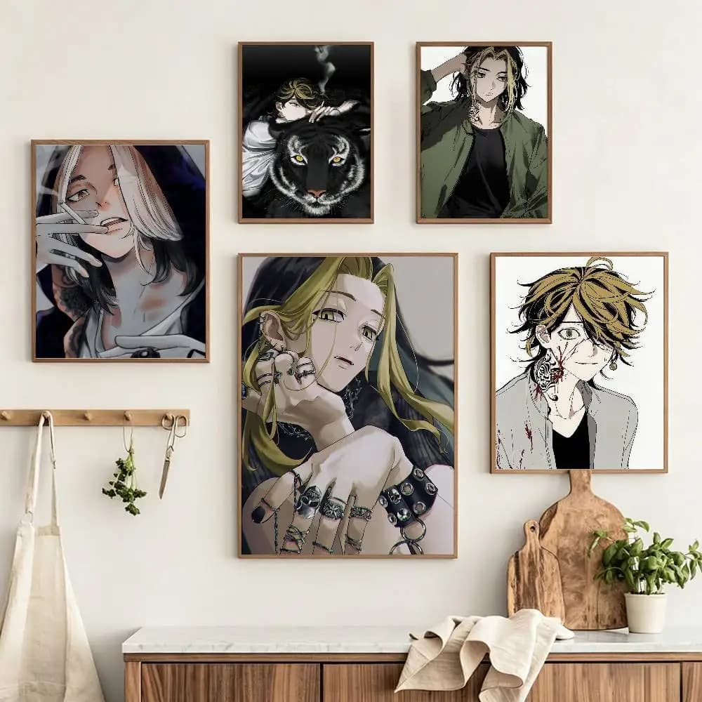K-Kazutora Tokyo-R-Revengers Poster HD Self Adhesive Waterproof Wall Art Ideal for Home Office Dorm Gift Customizable