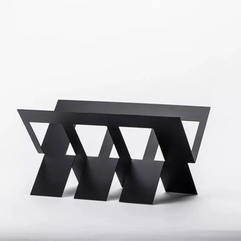 Modern style metal geometric grid cutting ornament bookshelf, home living room study model room soft decoration