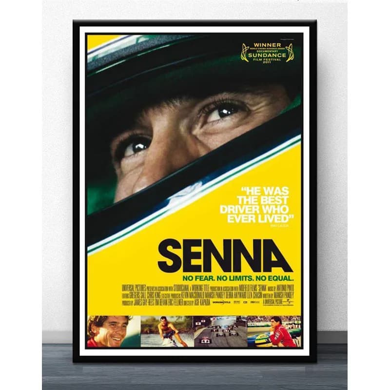 F1 Formula Ayrton Senna Star Race Car World Champion Posters Wall Art Pictures Canvas Paintings for Living Room Home Decor