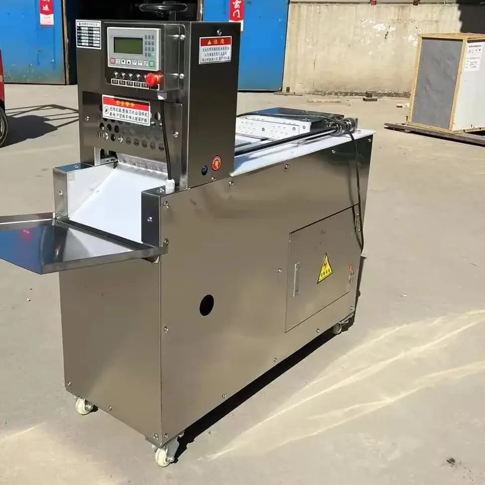 Electric Meat Slicer Mutton Roll Freezing Beef Cutter Lamb Cutting Machine Stainless Steel Cnc Double Cut Lamb Roll Machine