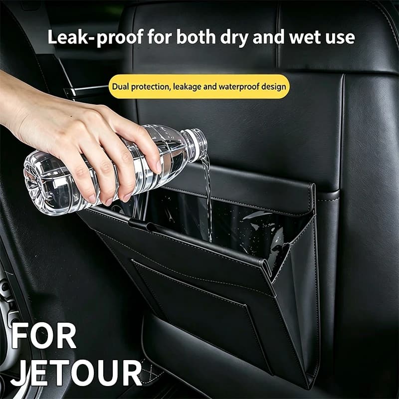 For Chery Jetour X70Plus X70M VT9 X90 Dashing T1 Traveller T3 Car Seat Back Clip‑on Lightweight Easy‑install Trash Organizer