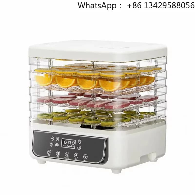 5-Tier Transparent Food Dehydrator Adjustable Timer & Temperature BPA-Free for Fruits Herbs Jerky