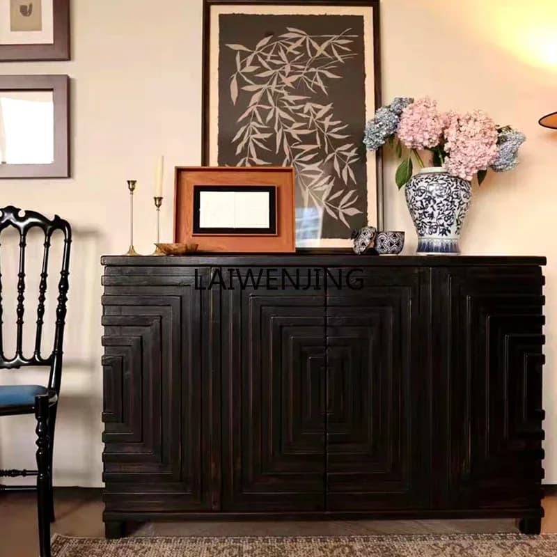 SGF solid wood dining side cabinet, old entrance storage decorative cabinet