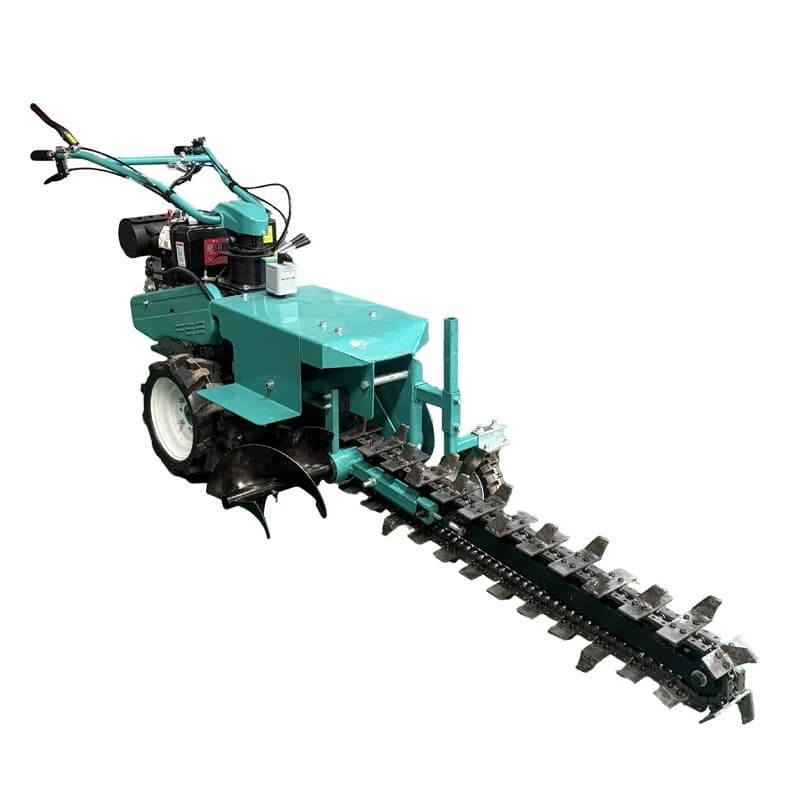 Agricultural small hand-held chain trencher multi-functional plowing, soil loosening and micro-tillage