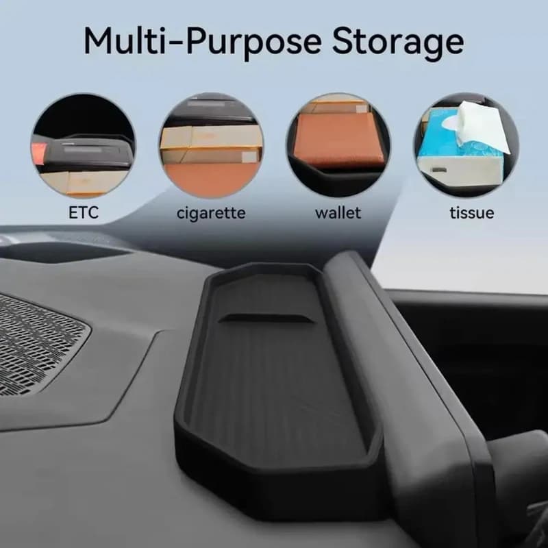 For Kia EV9 2024-2025 Silicone Car Dashboard Storage Tray Central Control Screen Rear Storage Pad Car Interior Accessories
