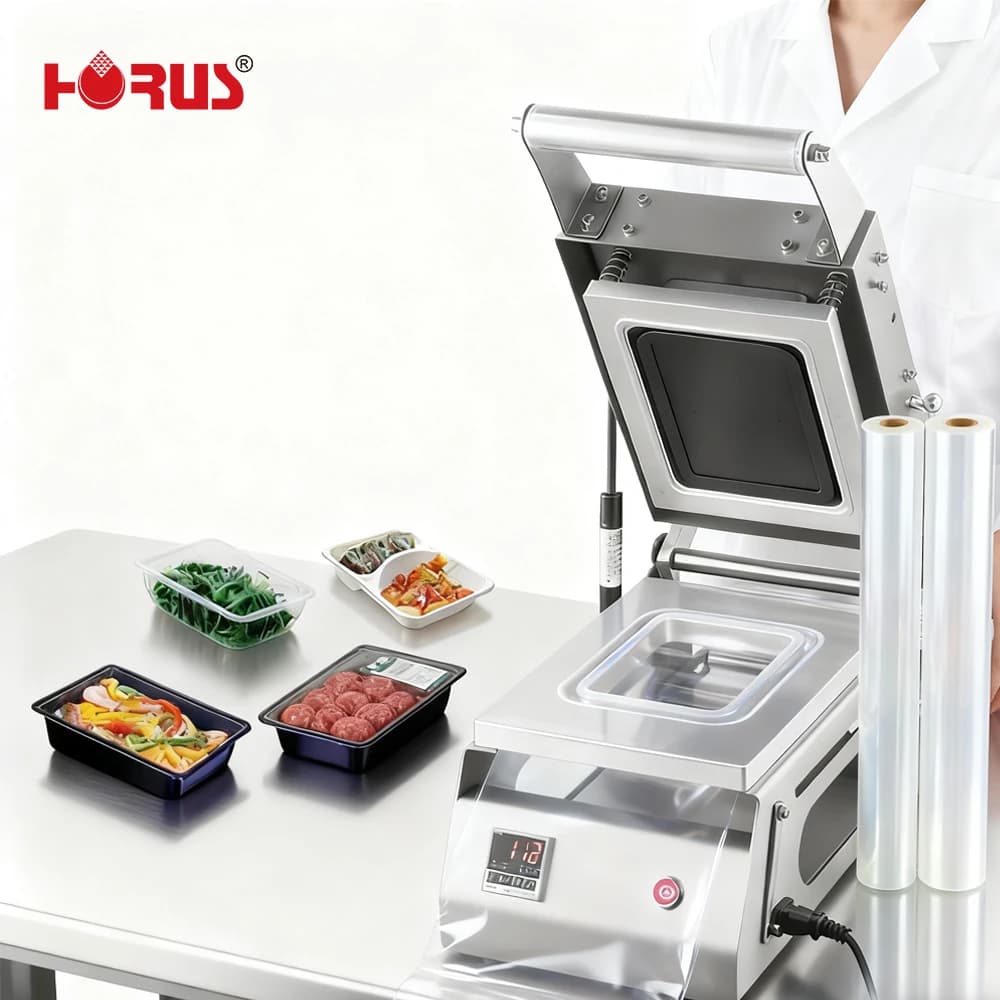Horus Semi-Automatic Vacuum Sealing Plastic Film Packaging Machine For Boxes & Cases Food & Beverage Use Easy Operation