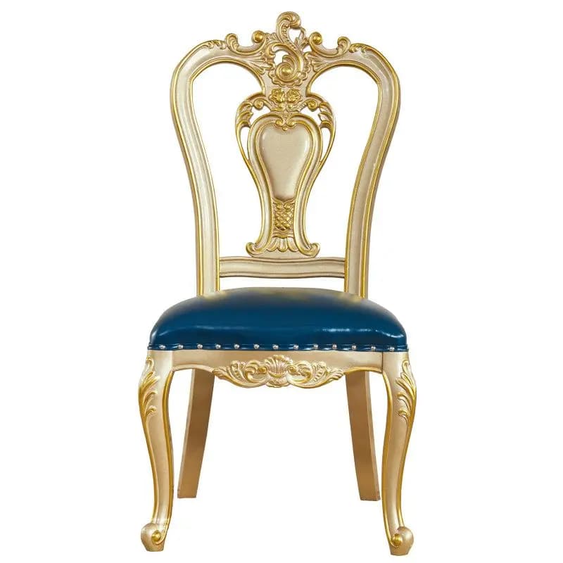 European double-sided engraved American dining chair, casual leather book chair backrest