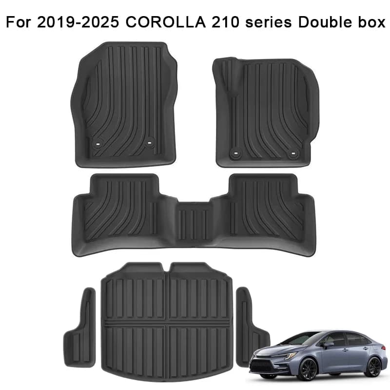 Car Floor Mats for 2025 2024 2023 2022 2021 2020 2019 Toyota COROLLA 210 series Double box Fuel TPE Waterproof Trunk Mats RHD
