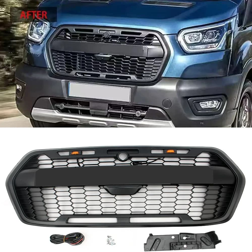 Replacement Racing Grille For Transit MK8 Custom (European Version) 2012-2018 2014-2021 2019-2025 Front Bumper Grille Mask