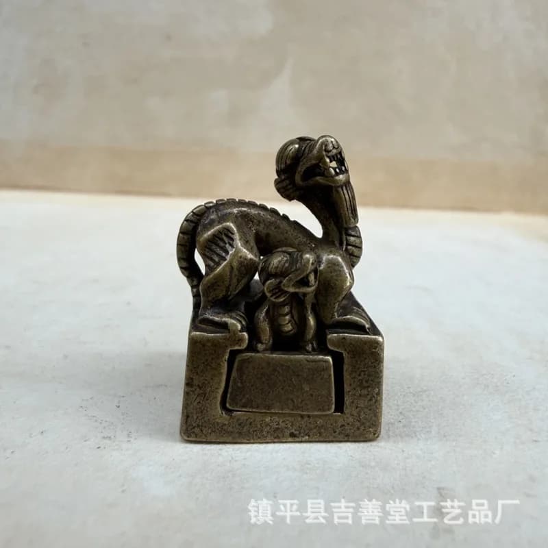 Pixiu Seal Jade Seal Copper Ornament Antique Letter Copper Seal Study Room Tibetan Style Craft Ornament