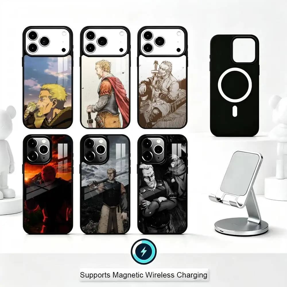 V-Vinland Saga A-Askeladd Phone Case For iPhone17,16,15,14,13,12,11 Plus,Pro Compatible with magnetic wireless charging