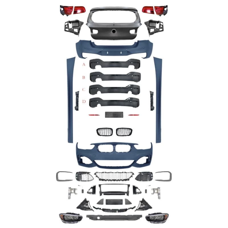 1 series F20(12-14) Upgrade to M Tech-(15-18) Old to New Body Kits Without Fog Lamp Hole for  2012-2014