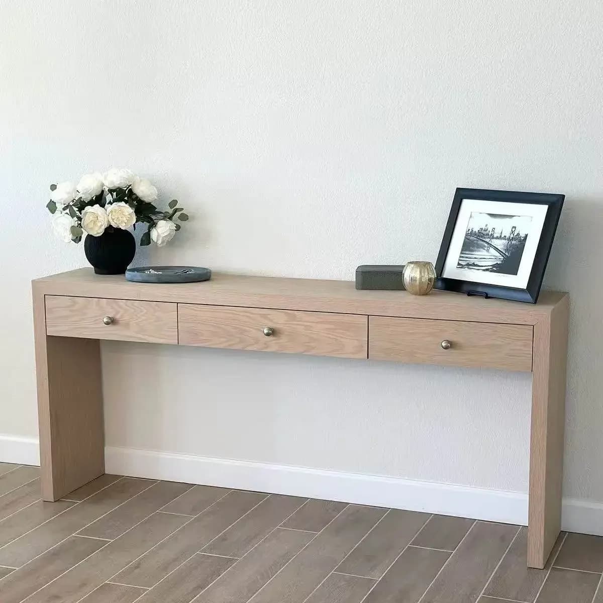 DSA American solid wood porch table, locker, foyer decorative cabinet, simple modern living room sofa back few cabinets
