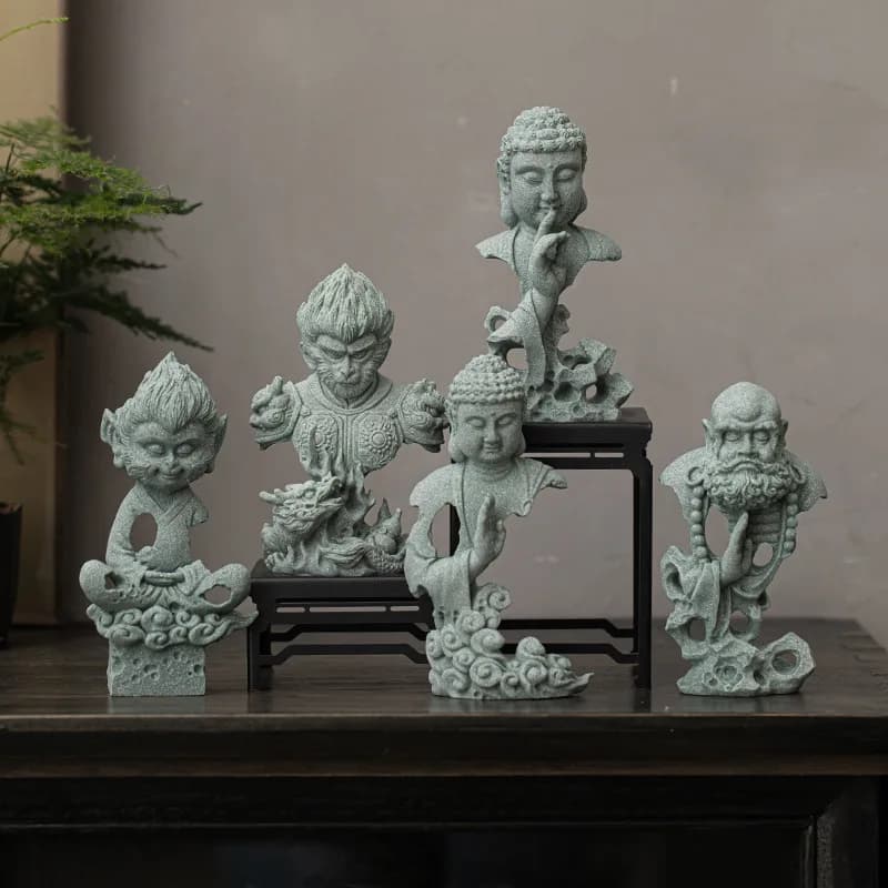 DSA retro Dharma patriarch line incense insert incense holder tea pet tea play ornament creative character  decoration