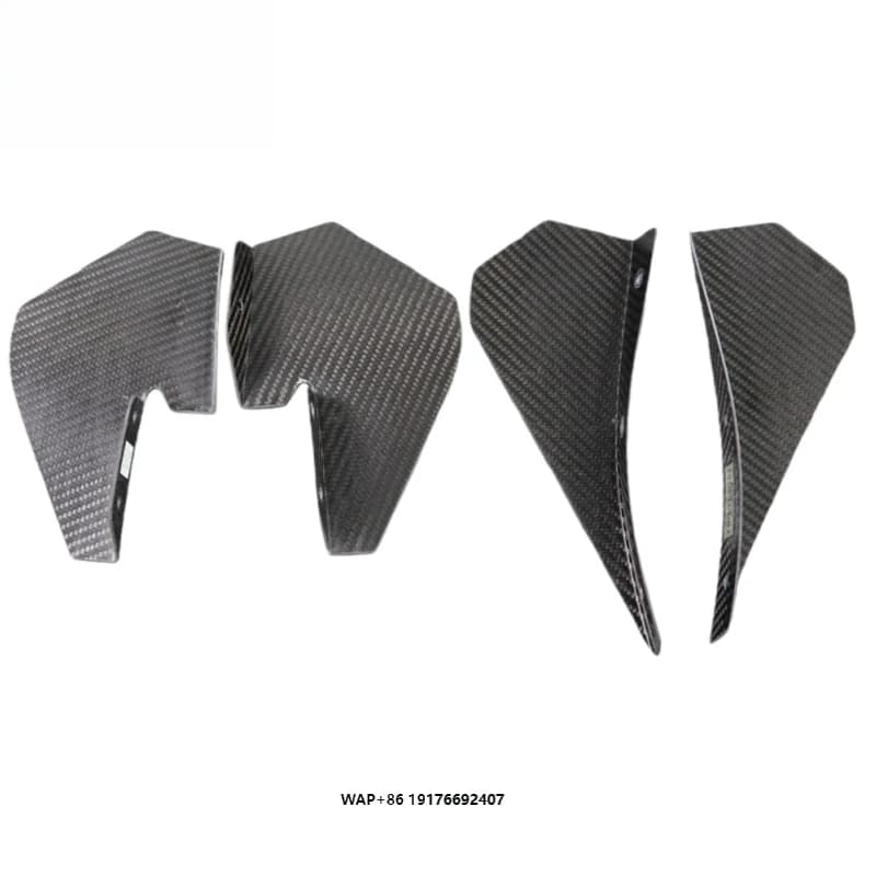 GT4 Style Dry Carbon Fiber Front Bumper Side Canards for F82 M4 F80 M3