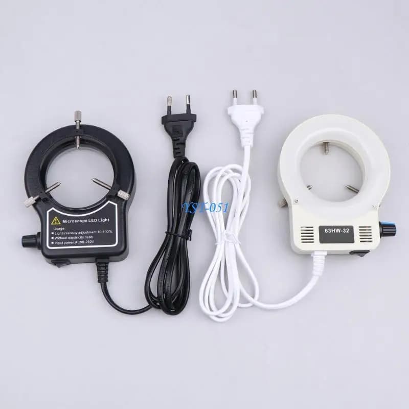 E15A Microscope Rings Light Adjustable Brightness For Laboratory Research & Hobbyist