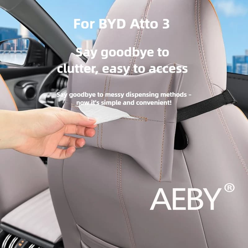 AEBY For BYD Atto 3 2022-2025 Under Steering Wheel Paper Dispenser,Easy Access Car AccessoriesCar Tissue Holder,Organizer