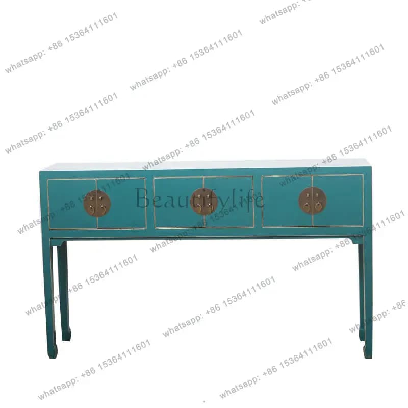 Chinese antique foyer, entrance cabinet, strip case, small apartment corridor partition table, old cabinet