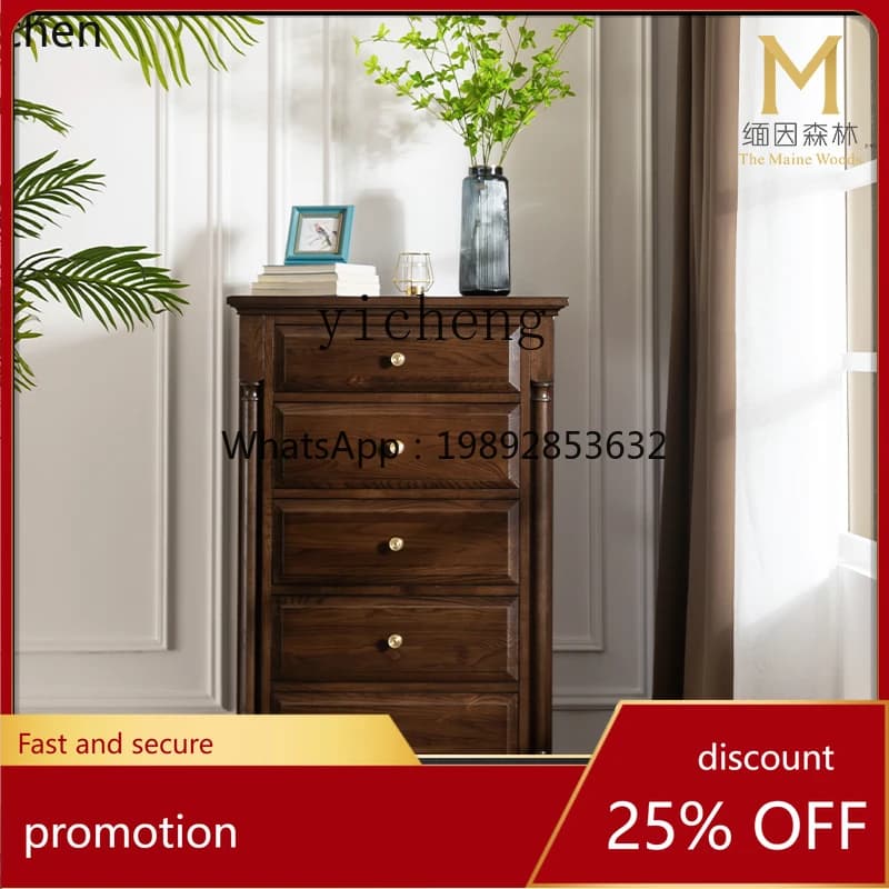 HXL chest of drawers, all logs, simple chest of drawers, chest of drawers, bedroom,locker, solid wood ash wood