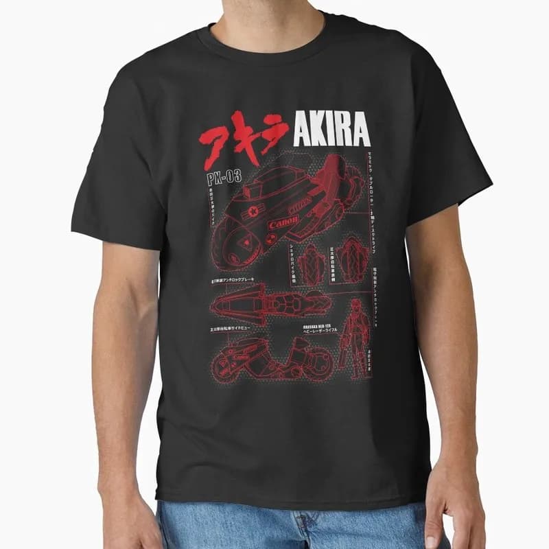 Akira Cyberpunk City Explosion Anime Gift T‑Shirt 1017 Retro Sci‑Fi Manga Graphic Tee Shotaro Kaneda Neo‑Tokyo Unisex Streetwear