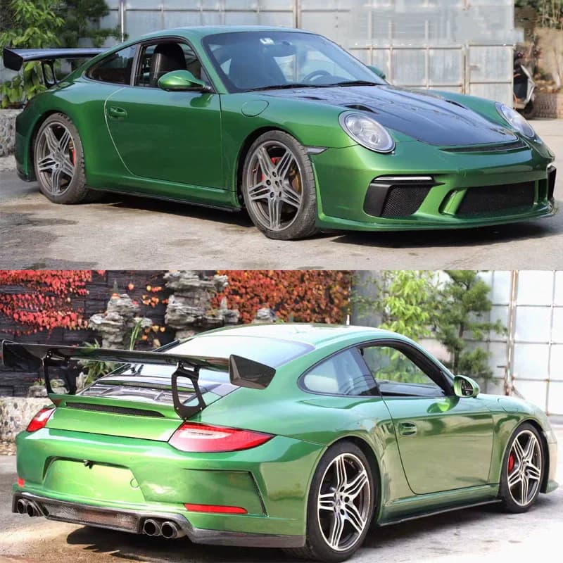 Body Kit for Porsche 997 05-12 Upgrade to GT3 Style Front Bumper Rear Bumper Carbon Fiber Hood Tail Wing Surround