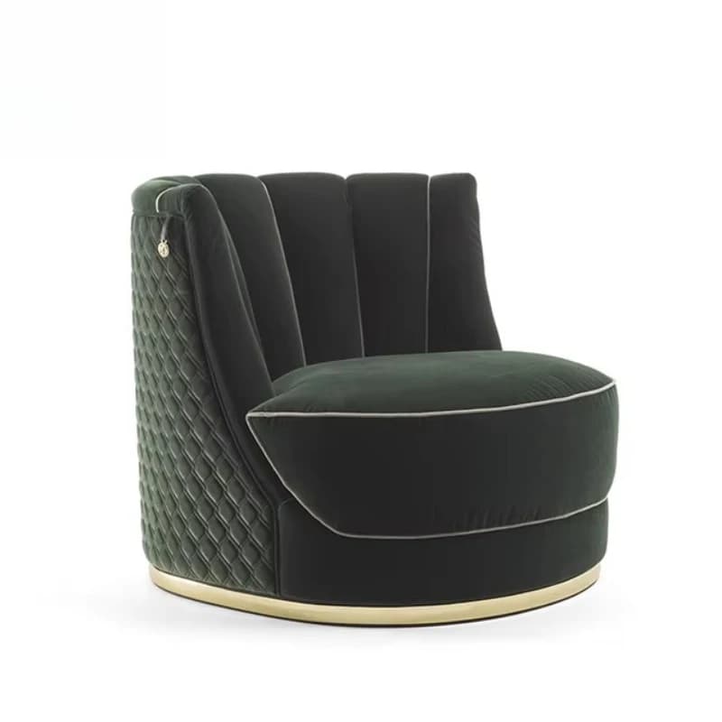 Green velvet tufted cool luxury modern wooden living room sofa