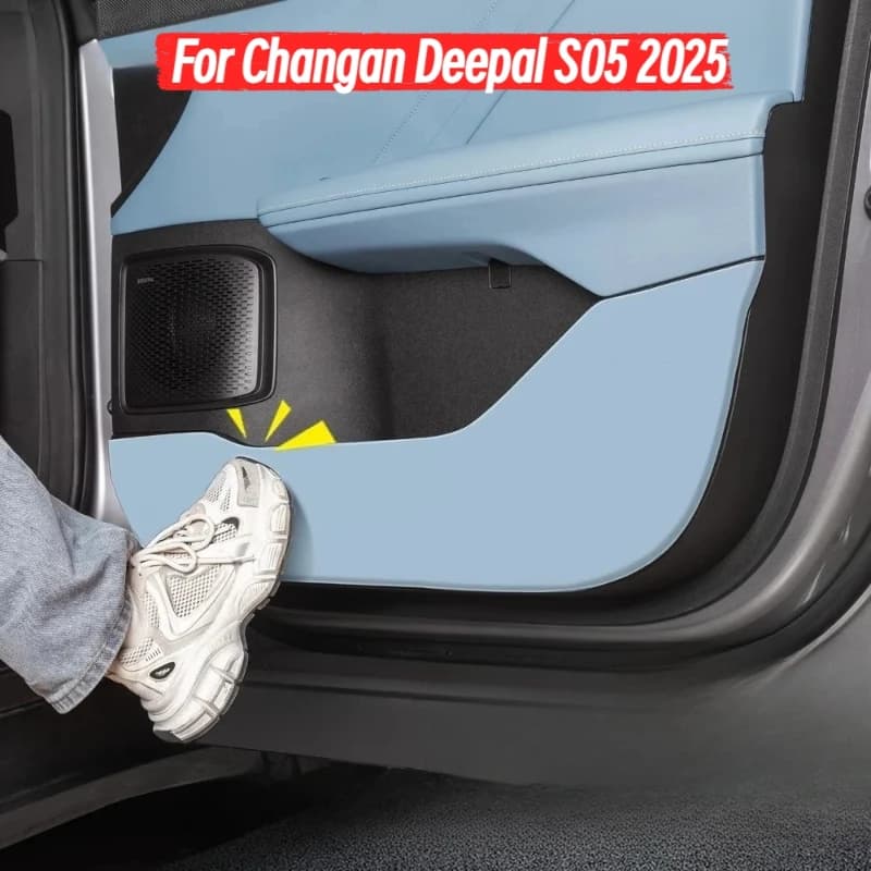 Car Door Anti-kick Pad Leather Front Rear Door Anti-scratch Protective Stickers For Changan Deepal S05 2025 Interior Accessories