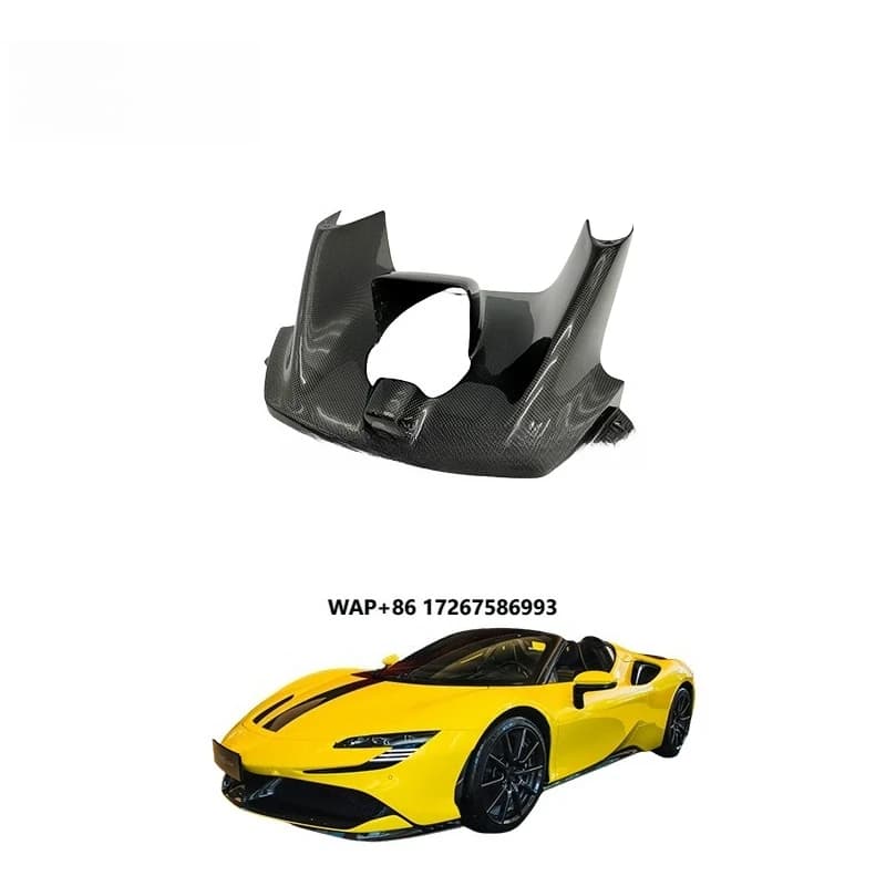 17carbon OEM Style Glossy Black Carbon Fiber 3K Twill Front Bumper Air Intake Body Kits ACC Fitment for SF 90
