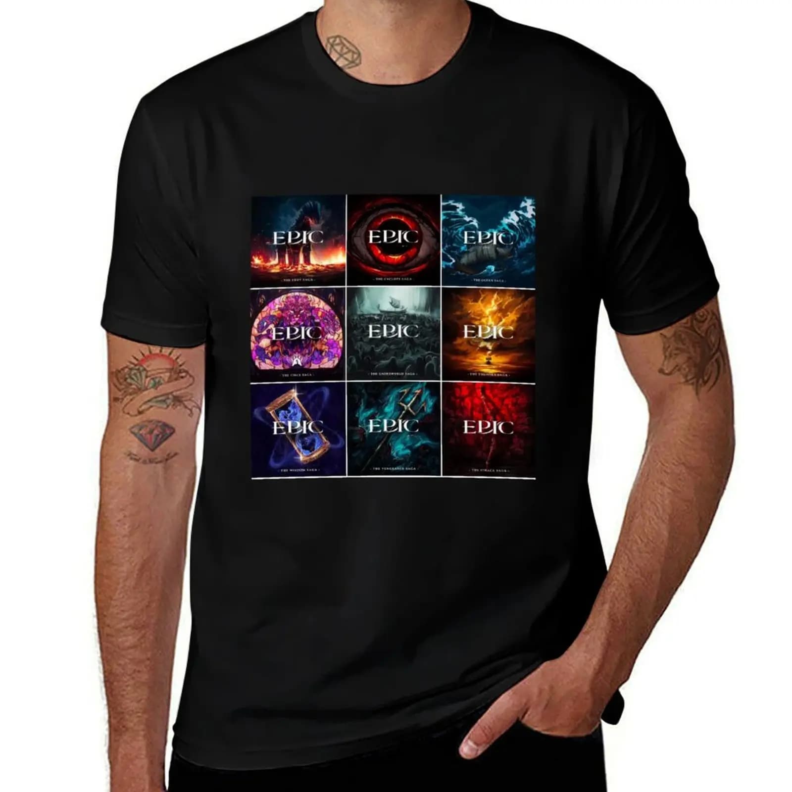 Epic the Musical Saga Covers T-Shirt Summer Print Short Sleeve Tee T-Shirt