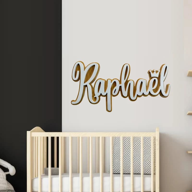 Custom Nursery Name Sign, Wooden Kids Room Decor, Above Crib Name Sign, Baby Shower Gift, Personalized Christmas Gifts