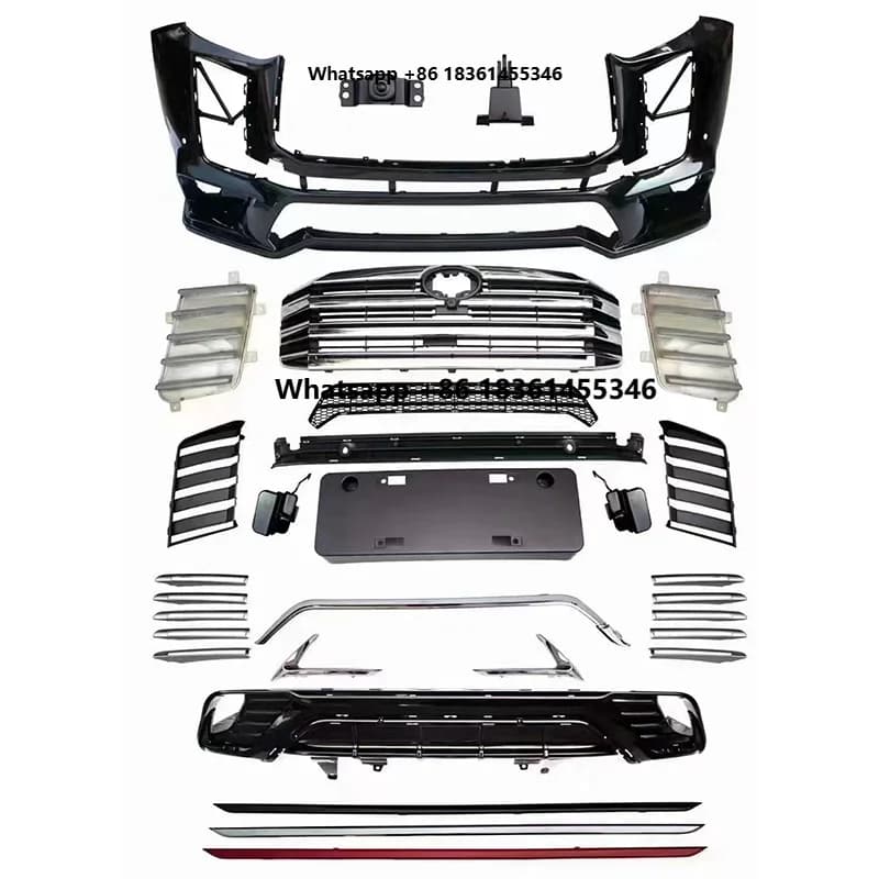 For  Highlander Crown Kluger 22-24 modified LC300 style rear lip surround Car Body kit Front bumper assembly grill