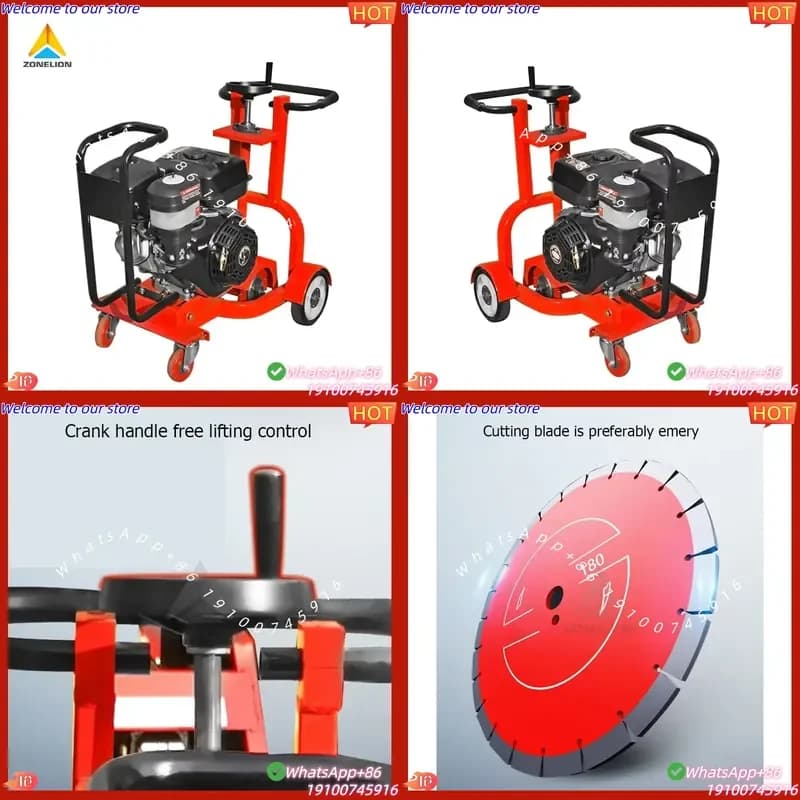 CE Certificate Hand Push Portable Concrete Grooving Machine Concrete Floor Cutting Machine Asphalt Scarifier Planer