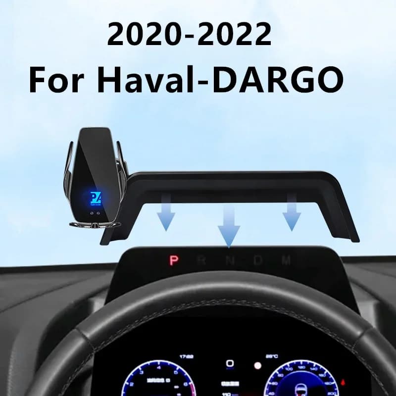 For 2020-2022 For Haval Dargo Car Screen Phone Holder Wireless Charger Navigation Modification Interior 10.25 Inch Size