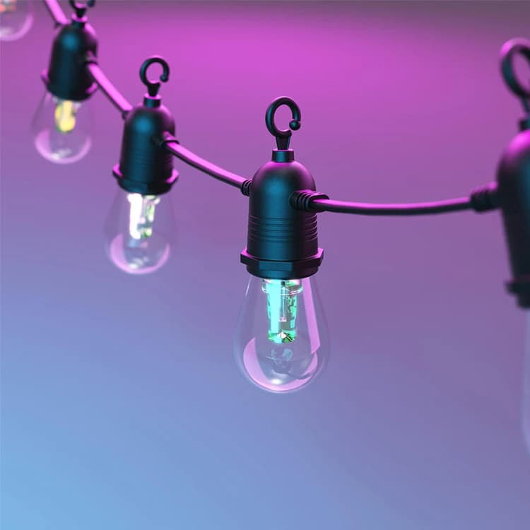 Christmas New Arrive LED Festoon String Lights Remote Control Multi Color Patio LED String Lights for Garden