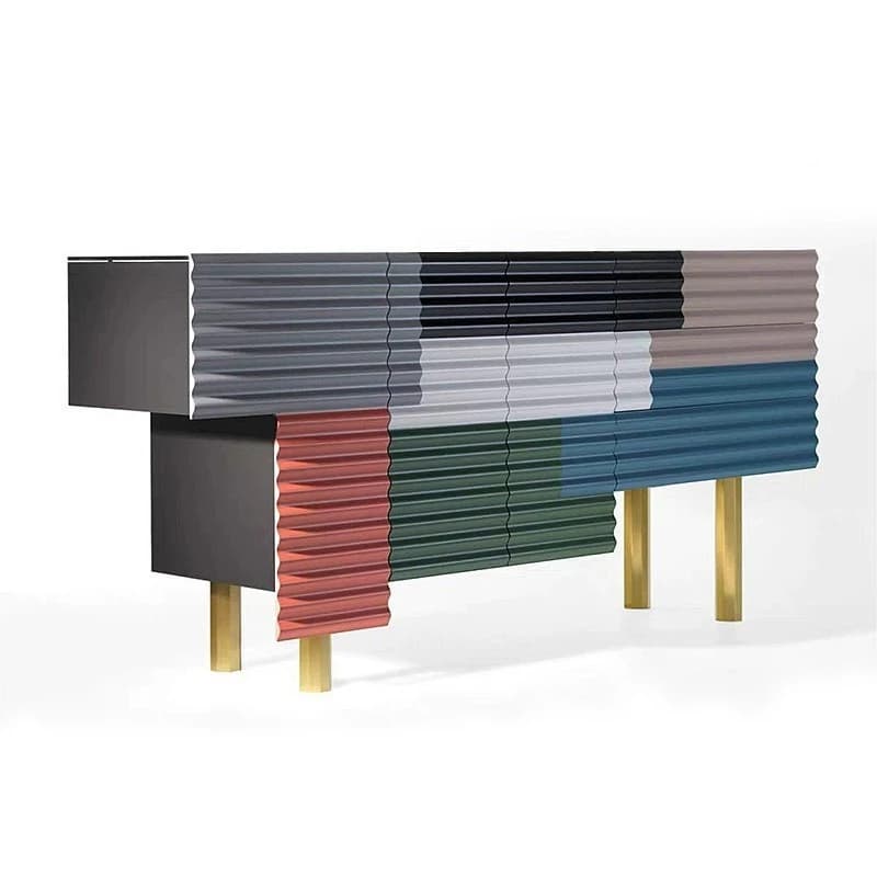 Modern colorful sideboard cabinet for living room cabinets, solid wood for large living rooms