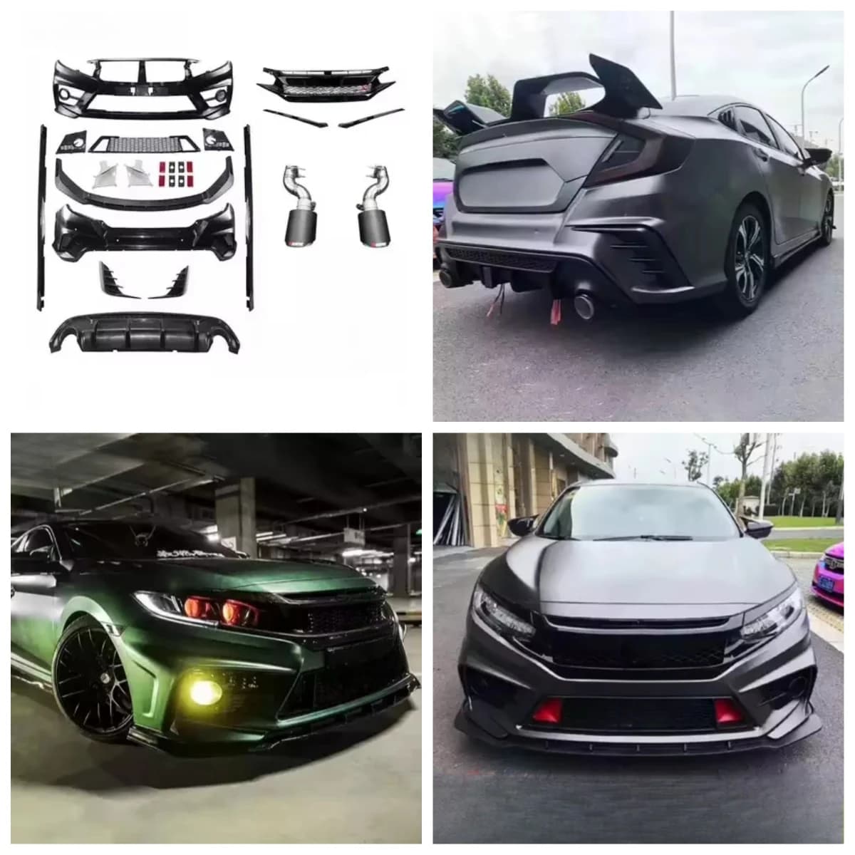 Stlf Car Body Kit Modified Front And Rear Surround Front And Rear Bar Exhaust Tailpipe For 10th FC450